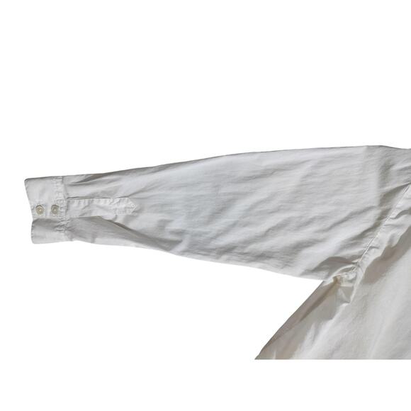 Vince womens white classic cotton blouse top long sleeve size 10 - Picture 7 of 15